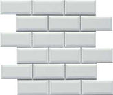 Emser Tile Reward Series F27REWAWH1112MBV Porcelain Mosaic Tile, 12 in L Tile, 11 in W Tile, Pressed Edge, Bevel Pattern